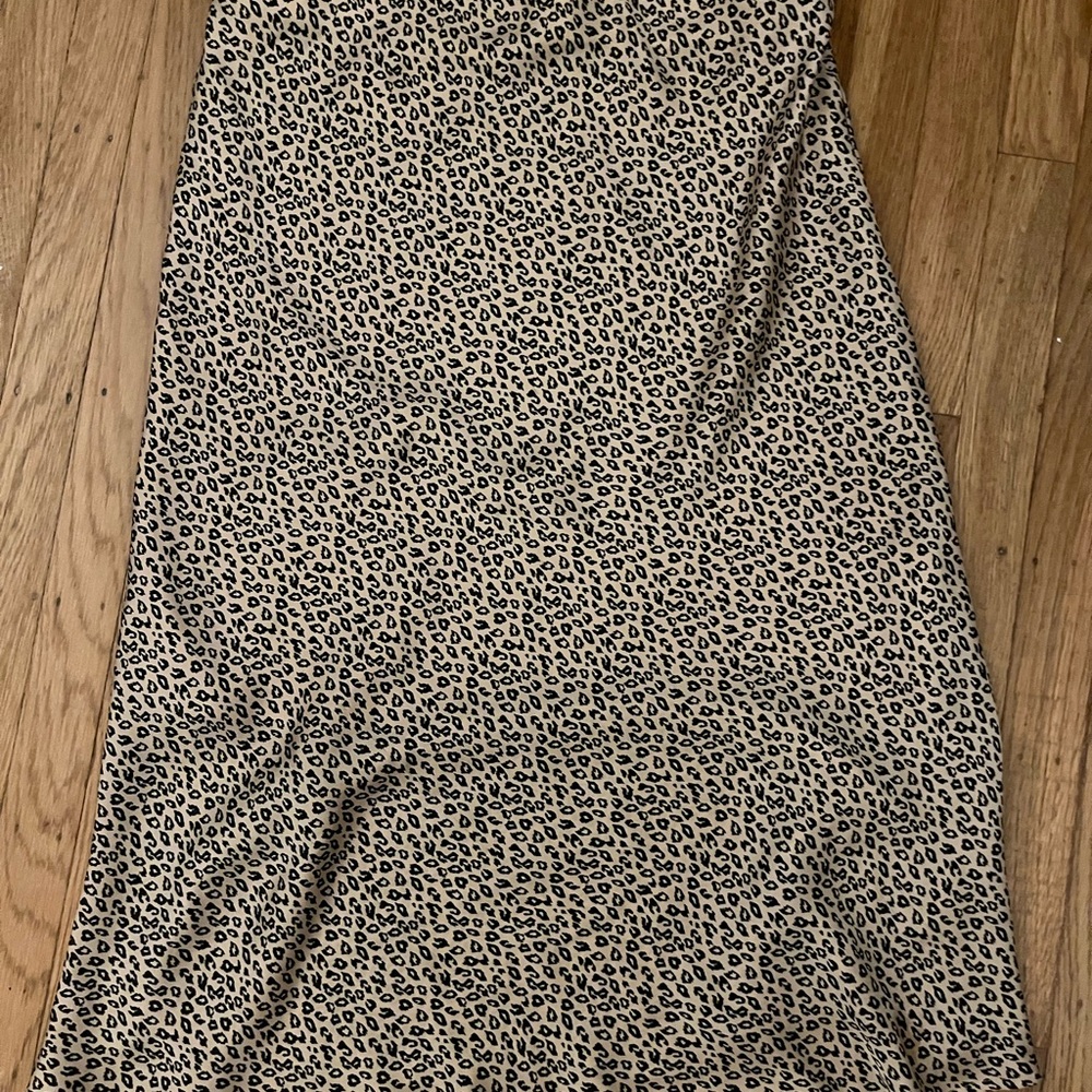 Leopard Print Women's Midi Skirt